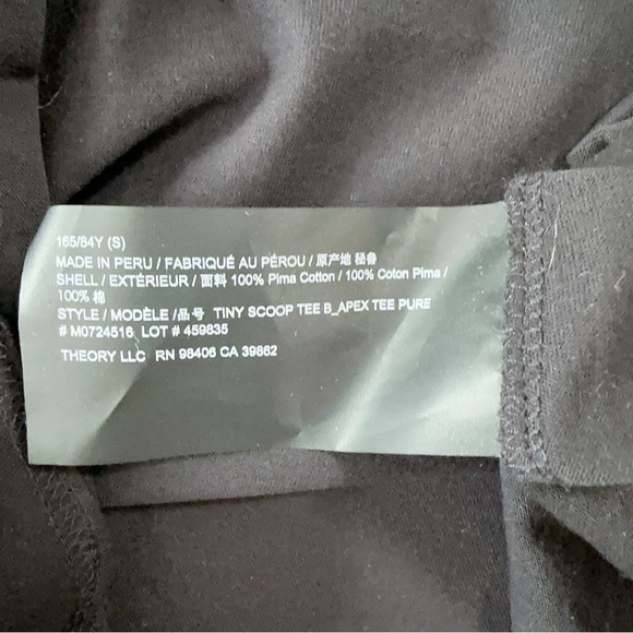 Theory tiny scoop tee black M0724516 - Picture 3 of 3